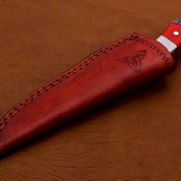 9" Handmade Bowie Damascus Steel Hunting Knife - Picture 10 of 10